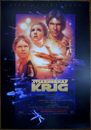 Swedish 1 - Sheet - Ds Star Wars Special Edition Movie Poster George Lucas Drew - Art