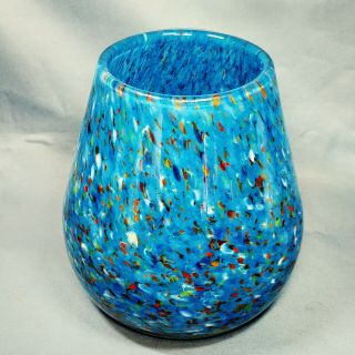 Ysart Strathearn Blue Millefiori Vase (5¼ 