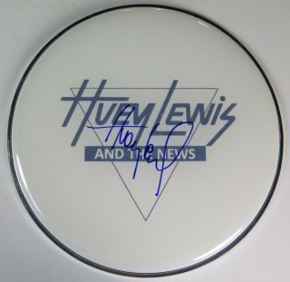 Huey Lewis & The News Signed Autograph 12 " Drum Head Drumhead