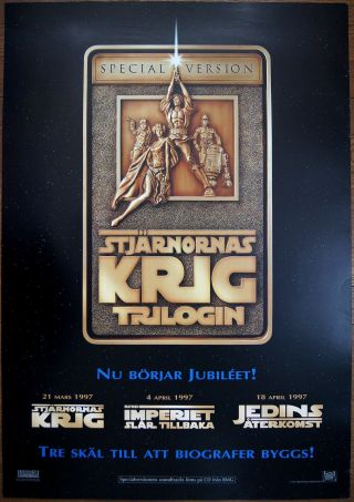 Swedish 1 - Sheet - Ds Star Wars Special Edition Movie Poster George Lucas