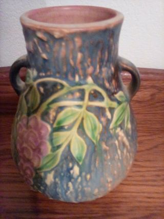 Roseville Pottery Vase,  Blue Wisteria,  6 1/2 ",  Shape 631 - 6,  No Chips Or Cracks