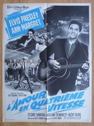 Elvis Presley Viva Las Vegas French Movie Poster 