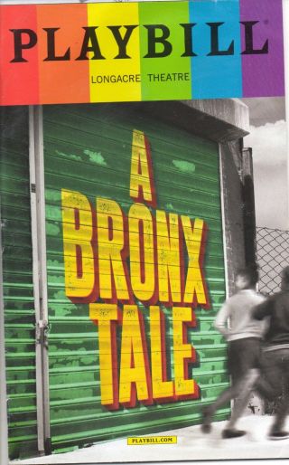 Playbill A Bronx Tale Longacre Theatre Jun 2017 M