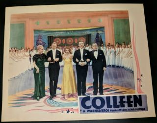 Colleen 1936 Warner Brothers Musical Lobby Card Ruby Keeler Vf/nm