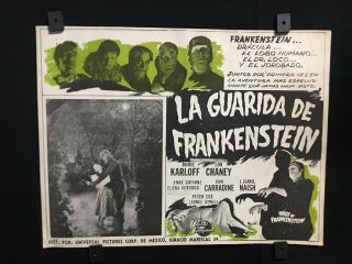 1944 The House Of Frankenstein Authentic Art Mexican Lobby Card16 " X12 "