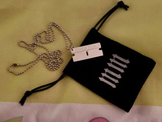 Marilyn Manson Razor Blade Necklace With Bag Vip Gift Rare