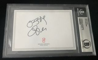 Ozzy Osbourne Black Sabbath Signed Autographed Card Beckett Bas Graded 10