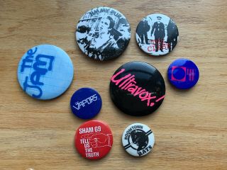 80s Wave Rock Band Badges Various 2