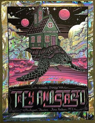 Trey Anastasio Ann Arbor Mi Oct 2019 Swirl Foil Poster Screen Print S/n Ap /50