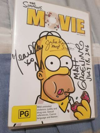 The Simpsons Movie.  Signed By Matt Groening,  Yeardley Smith,  Julie Kavner.