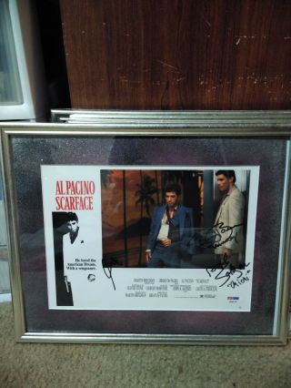 Framed Al Pacino Signed Autograph Scarface Cast Signed Psa Dna Certified Jsa