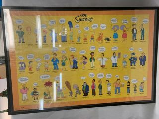 The Simpsons Cartoon Character Poster By Trends 2573 2002 Framed Plexiglas