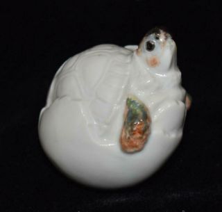 Rare Meissen Porcelain Figurine - Baby Turtle Breaking From Shell - Ca 1920 