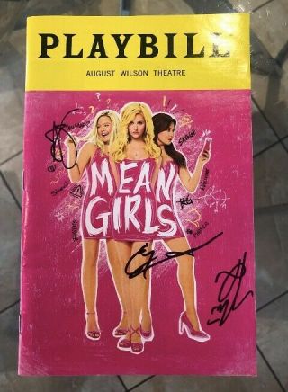 Mean Girls The Musical Nyc Playbill Signed By 3