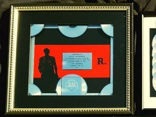 R.  Kelly 100 Authentic Riaa " R.  " Album Platinum Record Award.  Vg Cond.