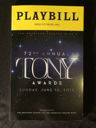 2018 Tony Awards Playbill The Band’s Visit Spongebob Frozen