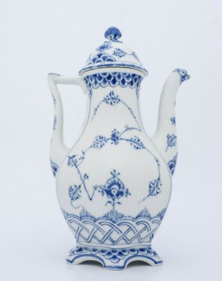 Coffee Pot 1202 - Blue Fluted - Royal Copenhagen - Full Lace - 1:st Quality 3