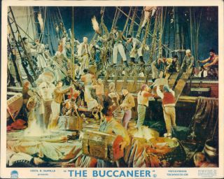 The Buccaneer Charlton Heston Yul Brynner Cecil B Demille Lobby Card Set Of 8