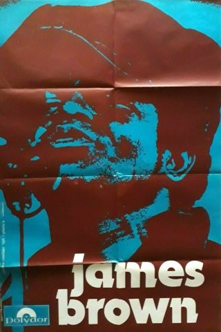 James Brown Poster - And Rare 70`s/80`s French Polydor Live Photo Promo