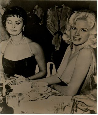 Vintage Press Photo Sexy Ladies Sophia Loren Jayne Mansfield Famous