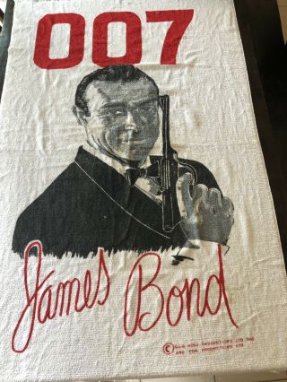 1965 James Bond 007 Sean Connery Vintage Beach Bath Towel