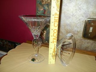 Waterford Crystal Lismore Tall Martini Glasses Pair 125422 Made In Ireland 5