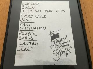 Bon Jovi Signed set list,  Test pressing & Crew Tour Shirt 3