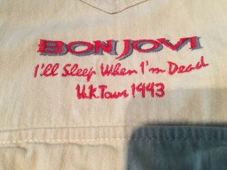 Bon Jovi Signed set list,  Test pressing & Crew Tour Shirt 8