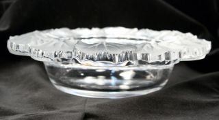 Large Vintage LALIQUE Honfleur Geranium Crystal Bowl.  8.  5 