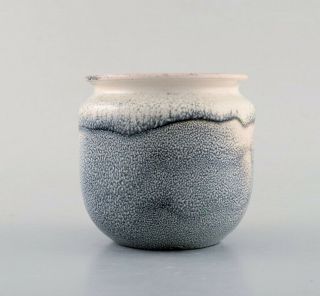 Svend Hammershøi For Kähler,  Denmark.  Vase In Glazed Stoneware.  1930/40s
