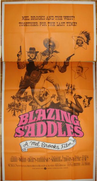 Blazing Saddles - Mel Brooks - Gene Wilder - Western - 3sh Foreign (41x81 Inch)