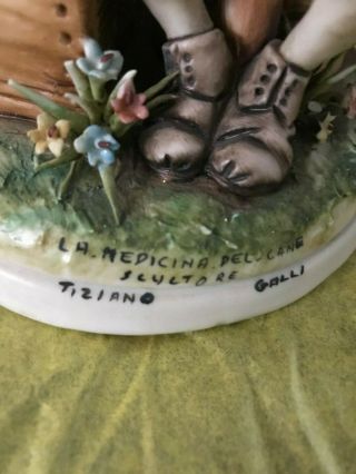 Tiziano Galli Figurine La Medicina Del Cane Made In Itally - - RARE 4