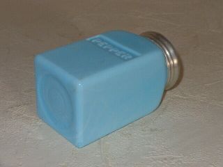 Rare McKee Chalaine Blue Glass Square Embossed Letters PEPPER Shaker 8