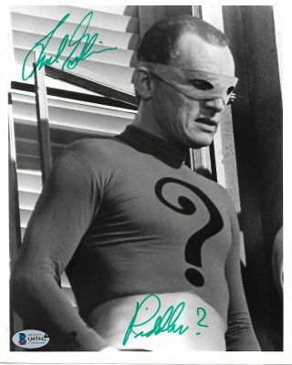 Frank Gorshin Autographed Signed Batman The Riddler Bas 8x10 Photo