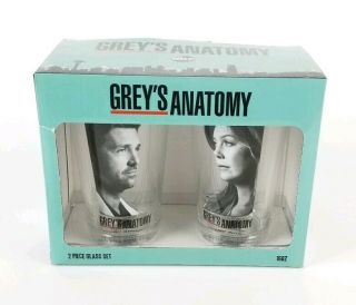 Grey’s Anatomy 2 Piece Glass Set 16oz.  - Meredith And Derek - Brand