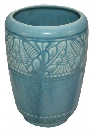 Rookwood Pottery 1938 Matte Blue Art Deco Ceramic Vase 6699