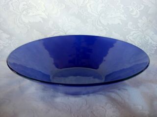 Annieglass Cobalt/periwinkle Blue Blown Art Glass Bowl - Numbered & Signed - U.  S.  A.