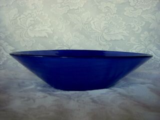 ANNIEGLASS Cobalt/Periwinkle Blue Blown Art Glass Bowl - Numbered & Signed - U.  S.  A. 2