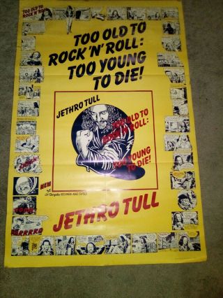 Jethro Tull1976 Poster Too Old To Rock And Roll Too Young To Die
