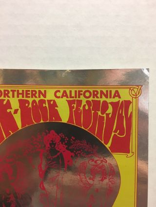 1969 Northern California Folk - Rock Festival Fillmore Era Concert Flyer HENDRIX 3