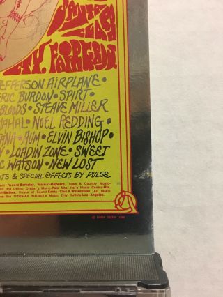 1969 Northern California Folk - Rock Festival Fillmore Era Concert Flyer HENDRIX 4