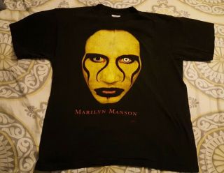 Vintage 1997 Winterland Marilyn Manson Sex Is Dead T Shirt Size L Large Worn