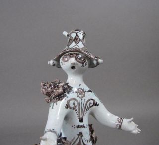 Vintage Bjorn Wiinblad Art Pottery Troubadour Figure Denmark 1962 Scandanavian 7