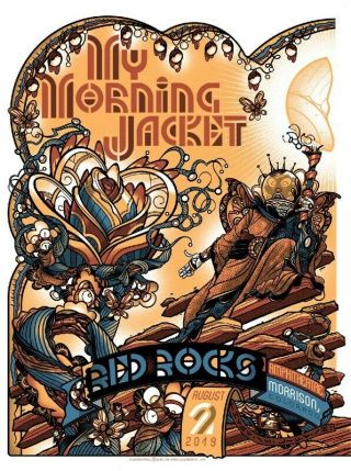 My Morning Jacket 2019 Red Rocks Night 1 Burwell/reno Collab Print Poster