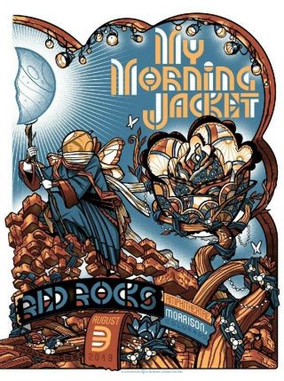 Guy Burwell Clinton Reno Print Poster My Morning Jacket 2019 Red Rocks Night 2
