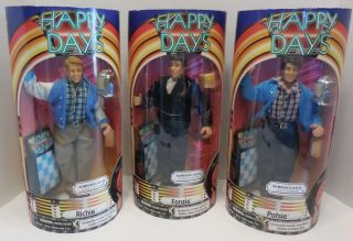 Set Of 3 Happy Days Figures Target Limited Edition Collectors Series 1997