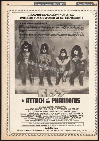 Kiss_attack Of The Phantoms_original 1979 Trade Ad/ Poster_meets Phantom Park