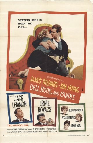 Bell,  Book And Candle 1958 27x41 Orig Movie Poster Fff - 49278 Jack Lemmon