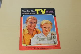 1960 Chicago Daily Tribune Tv Week Schedule Guide - The Rebel Cover - Nick Adams