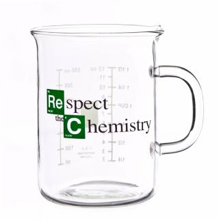 " Respect The Chemistry " 400ml Beaker Mug,  Inspired By Breaking Bad